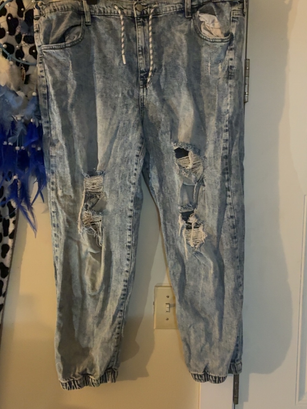 Light Blue Distressed Jeans
